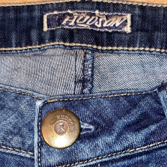 HUDSON Rolled Cuff Cropped Ankle Skinny Jeans - Picture 8 of 10